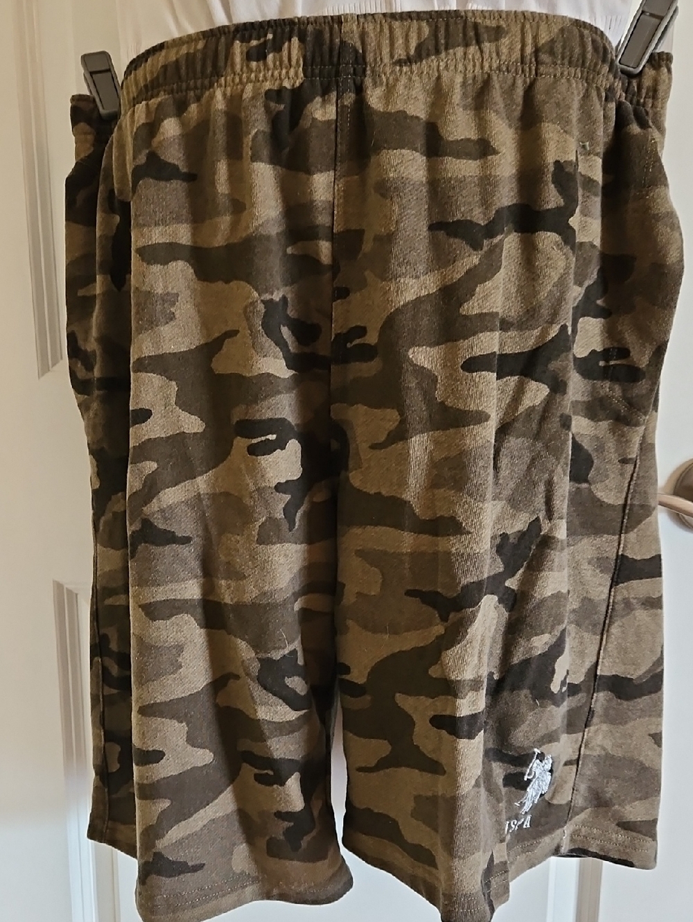 U.S. POLO ASSN. Men's Camo Athletic Shorts - Olive Green & Brown